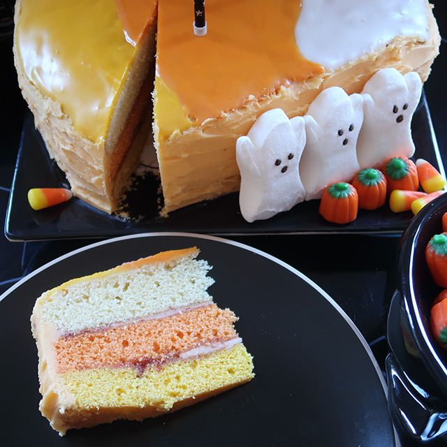 A Halloween Candy Corn Cake
