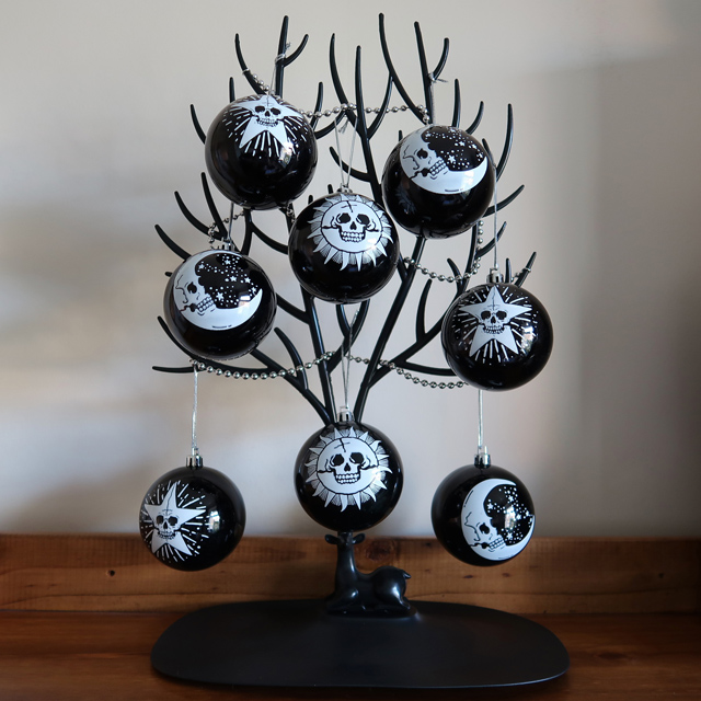 Gothic Christmas baubles from Killstar