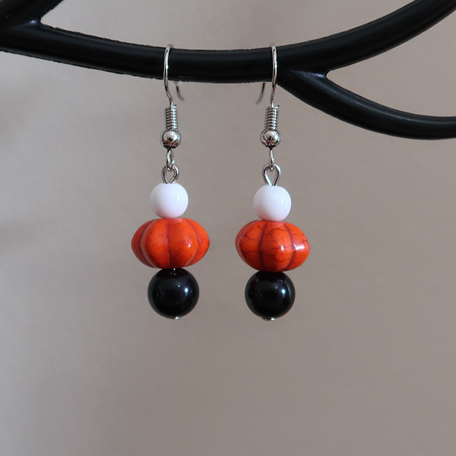 Earrings to match the Pumpkin necklace